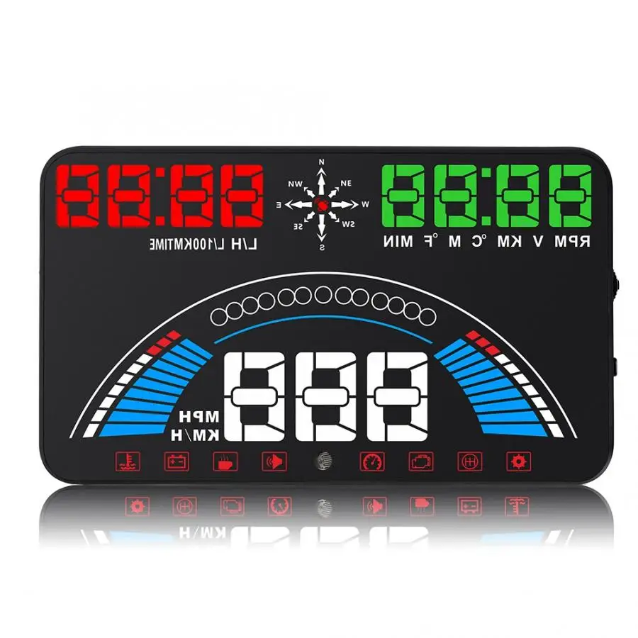 Дисплей с головкой S7 5.8in Универсальный Автомобильный HUD OBD2+ gps система дисплей проектор автомобильные аксессуары