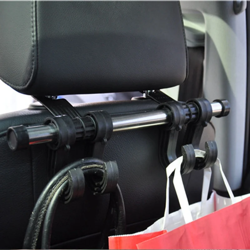 Practical Lengthen 4 hooks Car Vehicle Back Seat Headrest Organizer Hanger Storage Hook for Groceries Bag Handbag Durable