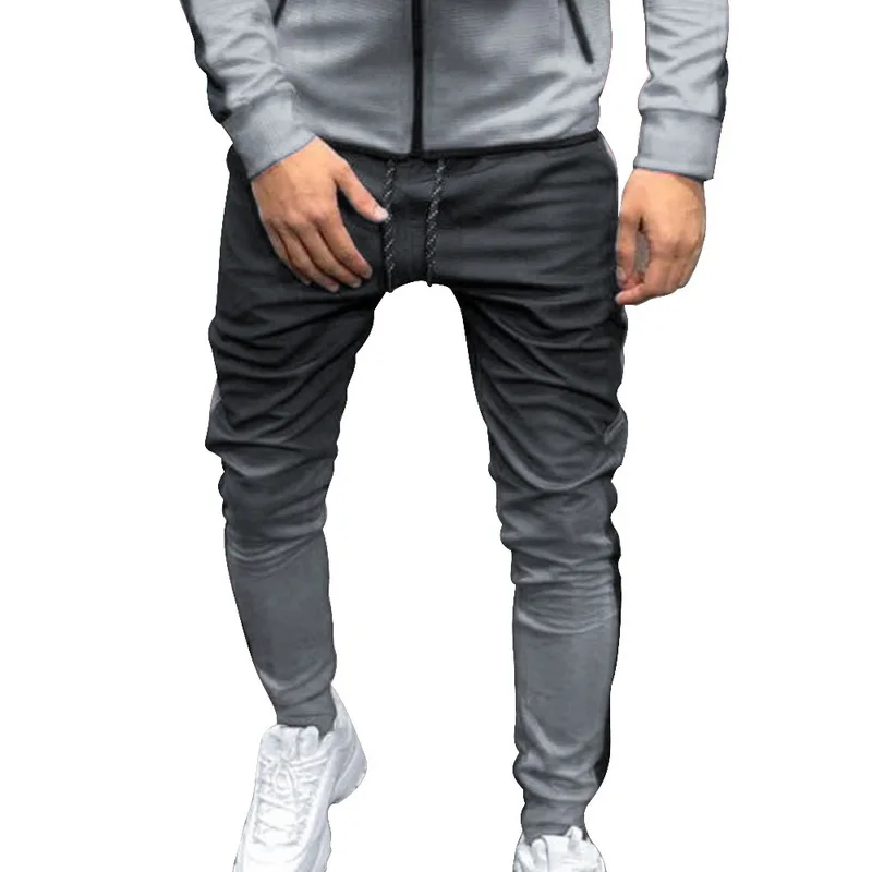 

2019 Men's Sweatpants Long Loose Joggers Running Pants With Pockets For Gym Workout Training Fitness 3D Gradient Contrast Pants