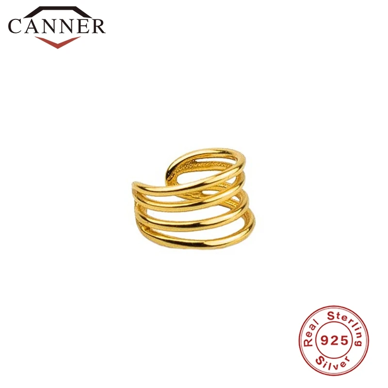 3 gold 1 шт., европейские и американские 925 пробы серебряные серьги на клипсах для женщин, геометрические золотые серебряные серьги на клипсах без пирсинга - Окраска металла: 3 gold
