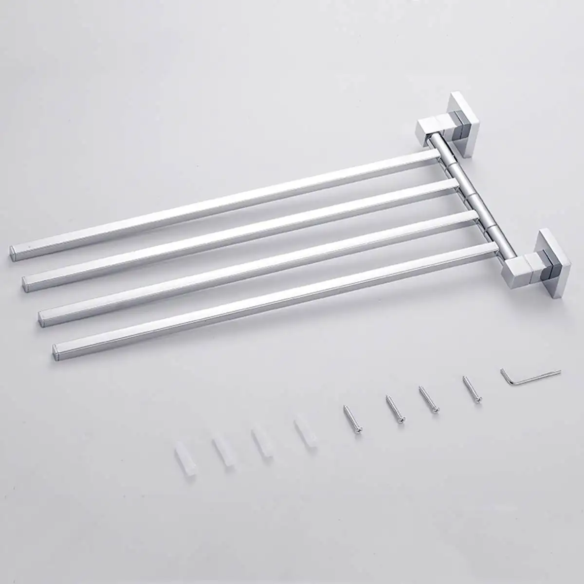 2/3/4 Бары Нержавеющая сталь Полотенца полка настенный Ванная комната держатель полки вращающийся железнодорожных вешалка Полотенца держатель адгезионная сила