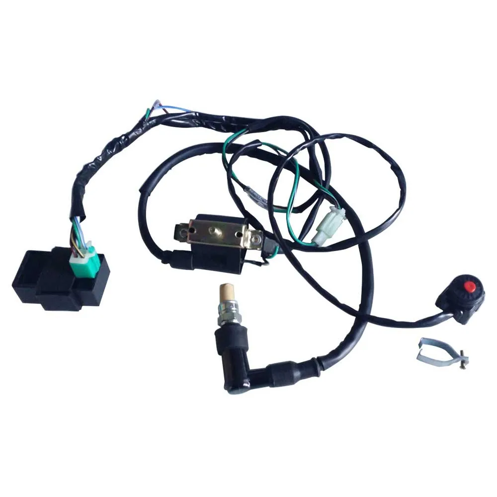 5 pin CDI Ignition Wire Coil Kill Switch with Spark Plug For 50cc-140cc Pit Dirt Quad Bike ATV Buggy | Автомобили и мотоциклы