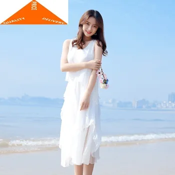 

Real Women Summer Silk Ruffles Long Dress Elegant Beach Dresses Boho White Party Vestidos Verano 2020 009