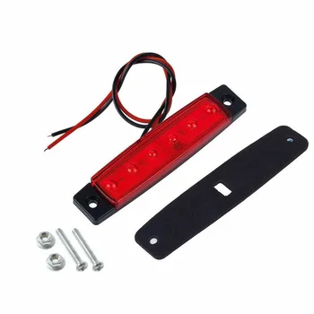 

Amber+Red Side Marker Light Indicator Trailer Truck 10Pcs License plate