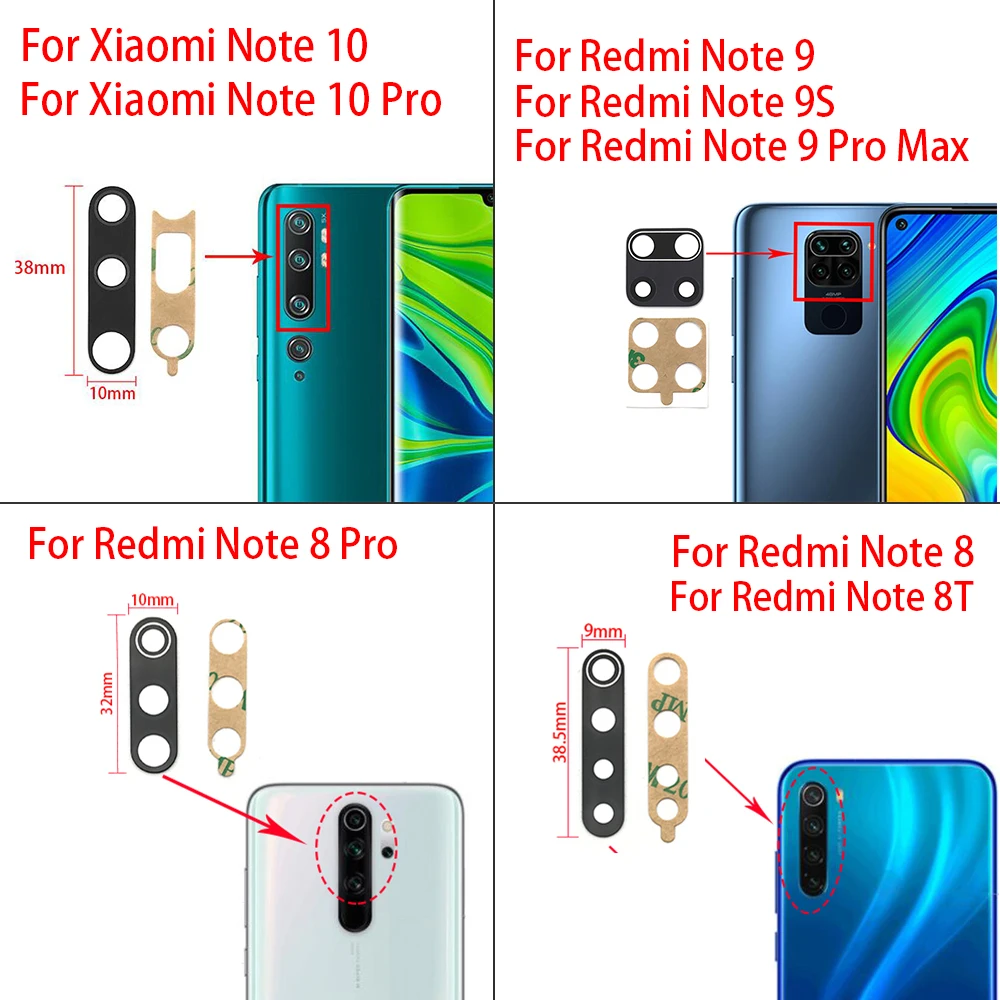2 sztuk tylny obiektyw szklany obiektyw dla Xiaomi Redmi uwaga 8 Pro 7 9 9S 10 Pro 10s 8T 9A 9C / Mi uwaga 10 10T Pro Lite z klejem 2 2 sztuk tylny obiektyw szklany obiektyw dla Xiaomi Redmi uwaga 8 Pro 7 9 9S 10 Pro 10s 8T 9A 9C / Mi uwaga 10 10T Pro Lite z klejem 2