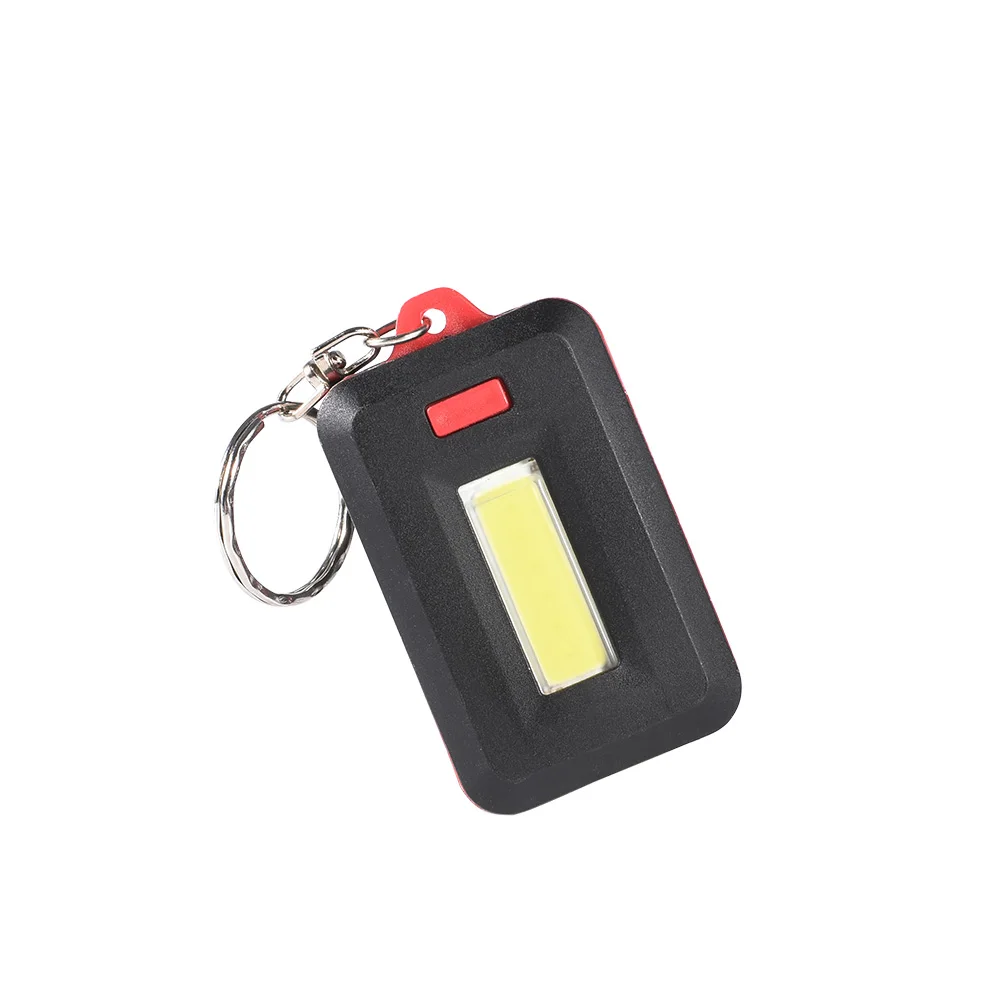 Red no battery Мини COB светодиодный Sleutelhanger Zaklamp Sleutelhanger Draagbare Sleutelhanger вспышка лампа Zaklamp Noodverlichting - Испускаемый цвет: Red no battery
