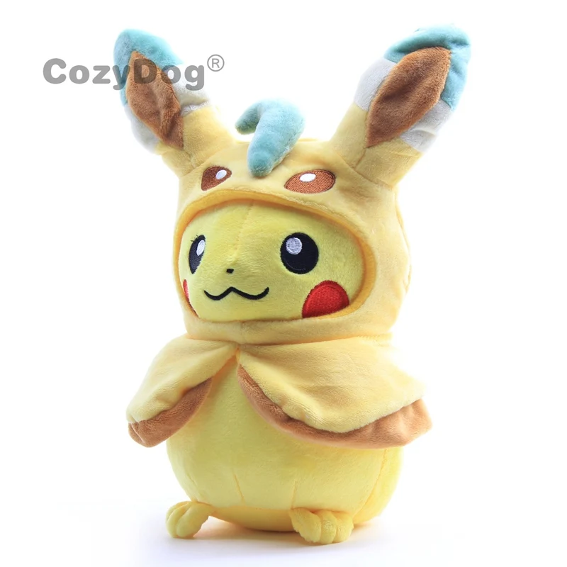 28 см Пикачу Косплей Leafeon крутой японский мультфильм Аниме Пикачу серии куклы мягкие игрушки для детей Детские Рождество подарок на день рождения