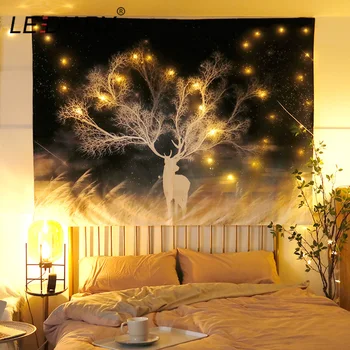 

LEDIARY Planetary Backdrop Night Light Star Hanging Cloth Girl Bedroom Romantic Starry Sky Planisphere Ins Decoration Lamp