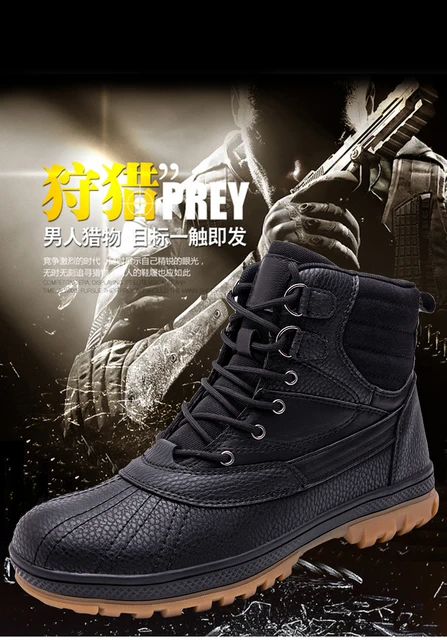 Botas de combate al aire libre, botas de entrenamiento de campo para primavera y otoño, botas inglesas para hombre, de cuero casuales, botas - AliExpress Mobile