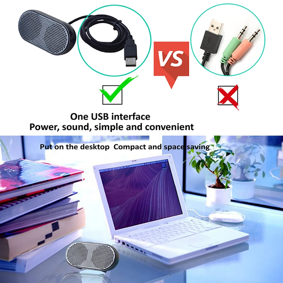 Портативная звуковая коробка OUTMIX мини колонка с питанием от USB стереоколонка для