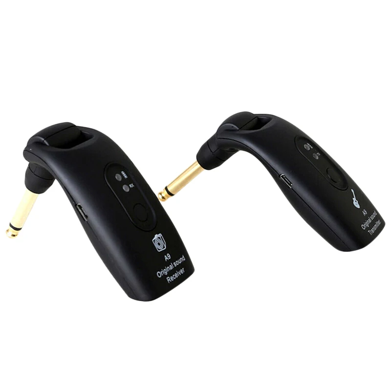 

2.4GHz Wireless Guitar System Transmitter A9 Receiver Built-In Rechargeable Accessories