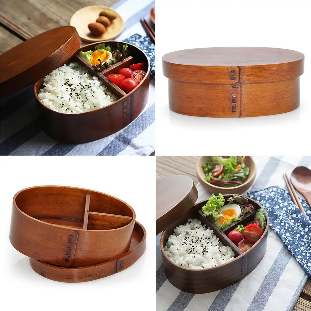 Японский стиль Bento Суши коробки Портативный пищевой контейнер однослойный многослойный японский ясень Ланч-бокс