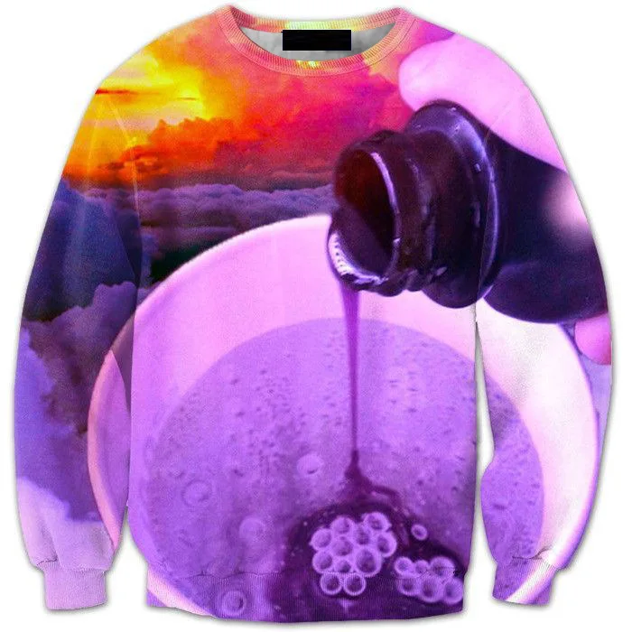CNUUIKOOEK Sweatshirts Hot Selling Men's 3D Sunset Medicine Bottle Printed Hoodie Long Sleeve