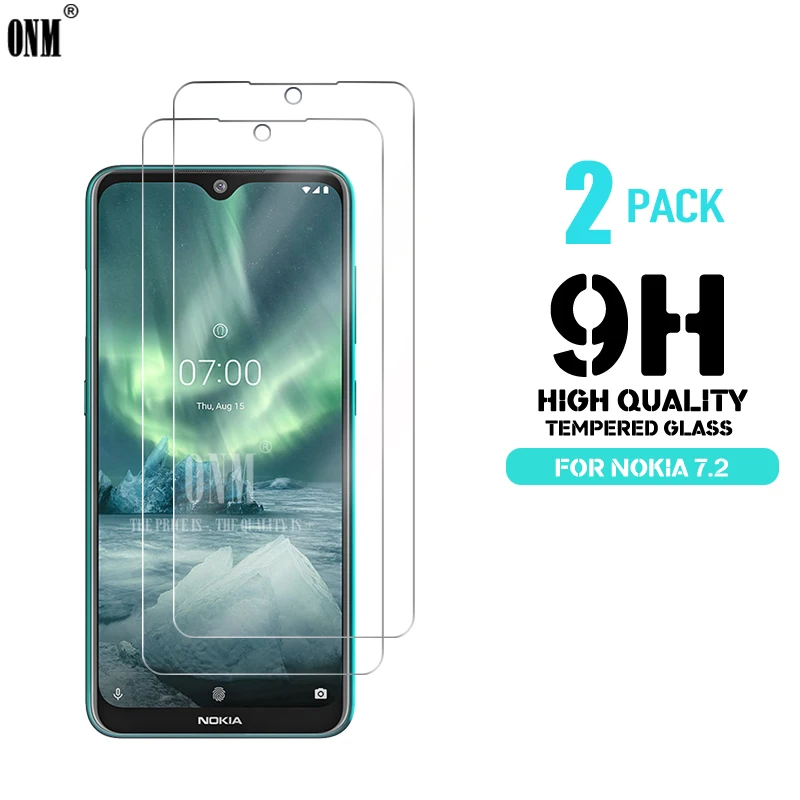 2 шт. закаленное стекло для NOKIA 7 6 4 3 V 1 C A защита экрана 9H Nokia Plus X71|Защитные стёкла и