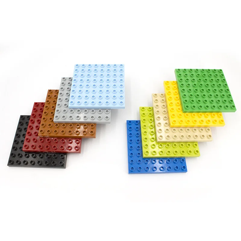 8*8 Dots Big Building Bricks Base Plate LegoINGly Toy Gift Hollow Duplo Blocks Baseplate for Kids Toys 12.8*12.8 cm Double Sides