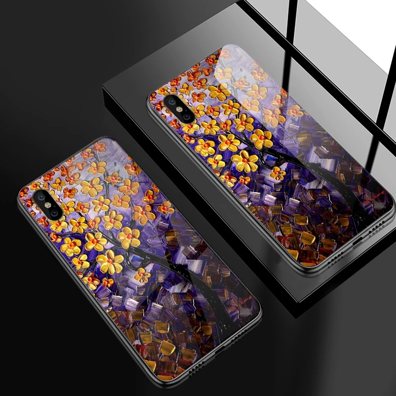 Для iPhone 5S, se, 6, 6 S, 7, 8 Plus XR XS MAX заднее закаленное Стекло чехол для Meizu M5 M6 M8 M9 Примечание 16th Plus TPU противоударный жесткий чехол - Цвет: W357