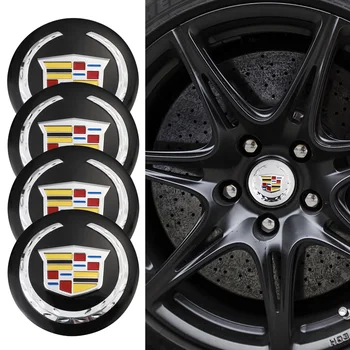 

4Pcs Car Wheel Center Hub Caps Emblem Stickers For Cadillac Escalade ATS BLS CTS CT4 CT5 CT6 EXT STS SLS SLR SRX XLR XTS XT4 XT5