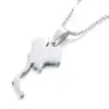 Stainless Steel the Kingdom of Thailand Map Pendant Necklaces Fashion Thailand Map Charm Jewelry 5