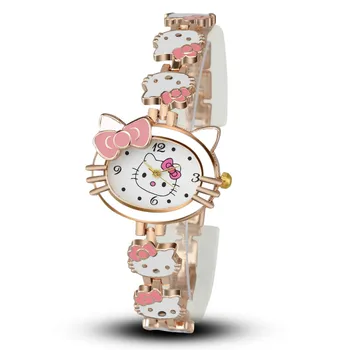 

A Birthday Present Fashion Cartoon The Cat Children Watch Hand Catenary Trend Kids Watches