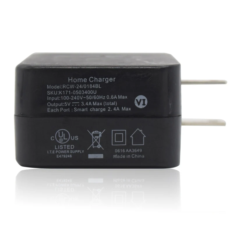 Для POWERXCEL RCW-24/0184BL быстрый заряд 5V 3.4A дома Зарядное устройство-б/у