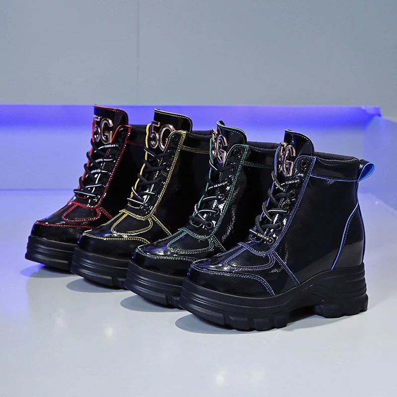 2019 дизайнерские ботинки осенние женские кожаные на платформе кроссовки не