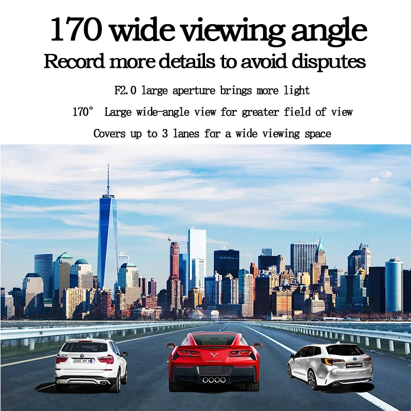 AZDOME M17 FHD 1080P автомобильный видеорегистратор ночного видения с двумя объективами