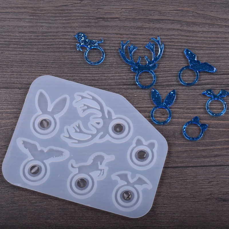 Epoxy Uv Resin Molds Ring Silicone Mold for Animals Style Jewelry Making Tools | Украшения и аксессуары