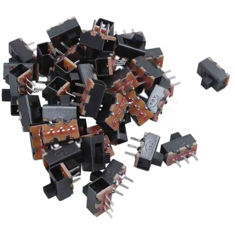 50 x 2 Position 1P2T SPDT 3 Pin PCB Panel Mount Mini Vertical Slide Switch 50 x 2 Position 1P2T SPDT 3 Pin PCB Panel Mount Mini Vertical Slide Switch