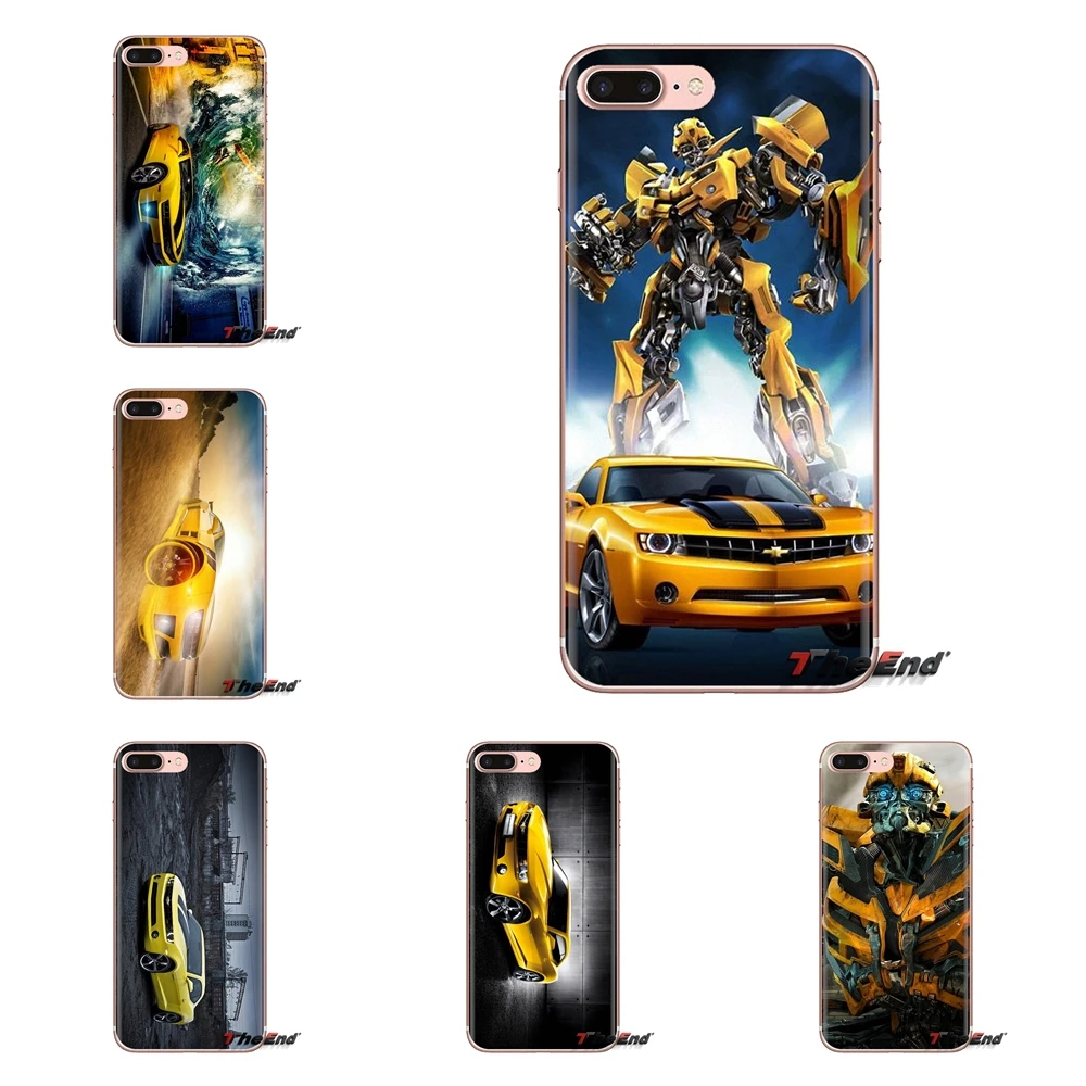 Bumblebee Convertible Sports car For Xiaomi Redmi 4A S2 Note 3 3S 4 4X 5 Plus 6 7 6A Pro Pocophone F1 Soft Transparent Cover Bag |