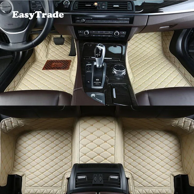 Beige Микрофибра кожа автомобиль напольные коврики для ног протектор Товары для Kia Sportage QL аксессуары для автомобиля - Название цвета: Beige