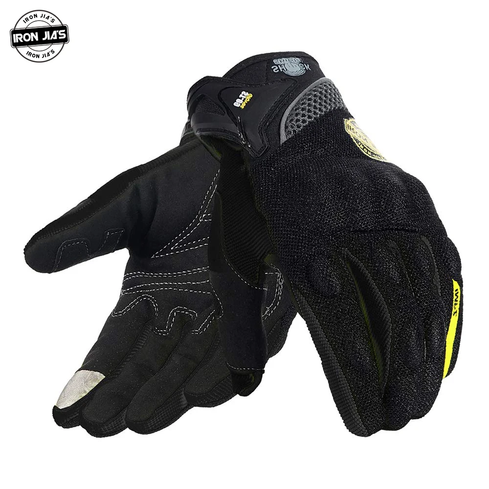 

IRON JIA'S Summer Motorcycle Gloves Men Breathable Full Finger Motocross Guantes Protection Gear Motorbike Moto Riding Gloves