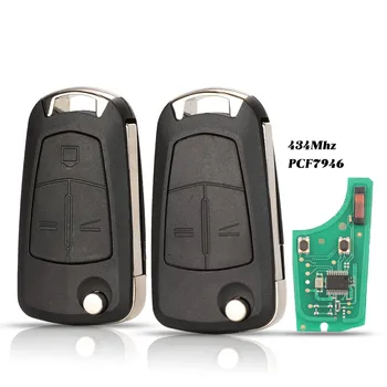 

jingyuqin C2 Button Flip Remote Folding Car Key Fob Case For Opel Vauxhall Corsa DAstra J G Zafira ''A Vectra B Mokka G Insignia