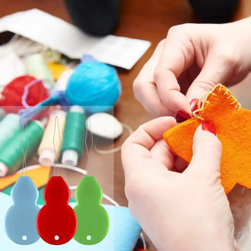 20PCS Sewing Stitch Bow Wire Needle Threader Insertion Household Tool Colorful Hand Craft Plastic Sewing Machines #Pennytupu
