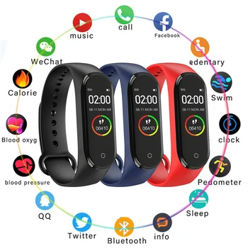 

Smart Band M4 Sport Bracelet Fitness Trcker Pedometer Heart Rate Blood Pressure Bluetooth Health Wirstband Waterproof Smartband
