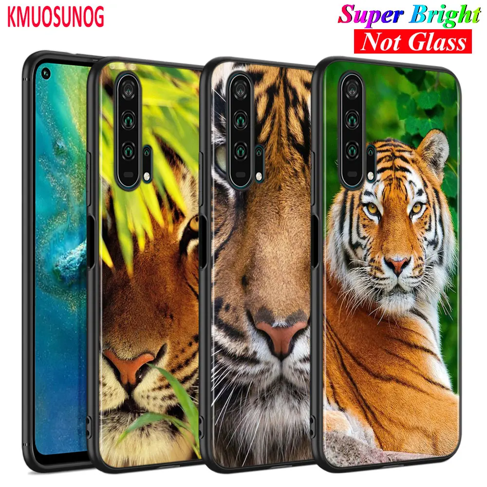 

Black Silicone Cover Animal tiger for Huawei Honor 10i 9X 8X 20 10 9 Lite 8 8A 7A 7C Pro Lite Phone Case
