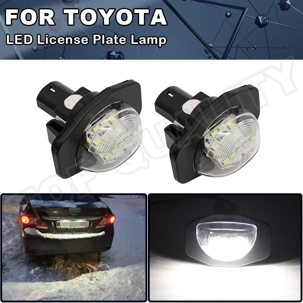 2X Car LED License Plate Light Error Free Number Lamps For Toyota