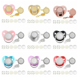10 Pcs Pack Personalized Luxury Blank Sublimation Pacifier Custom Wholesale Bling Pacifier for Baby
