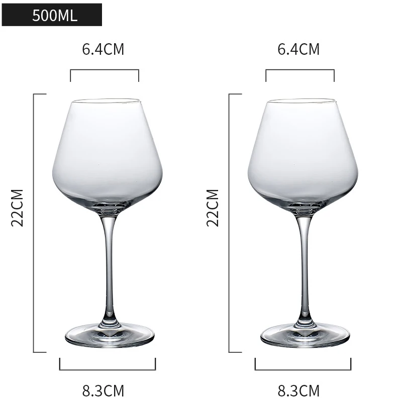 Bordeaux Wine Glass Dimensions & Drawings