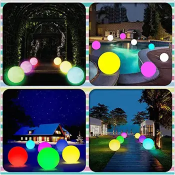 

Glowing Ball Funny Inflatable Luminous Ball PVC Remote Control LED Ball Decorative Beach Ball for Garden Outdoor Swimming Pool