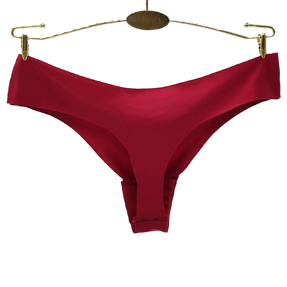 Женский однотонный стринги открытый Шелковый бесшовный G String Мода Низкая талия женское нижнее белье трусики высокое качество трусы 15