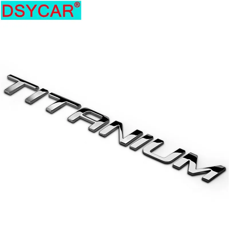  DSYCAR 1Pcs 3D Metal TITANIUM Car Side Fender Rear Trunk Emblem Badge Sticker Decals for Ford EcoBo