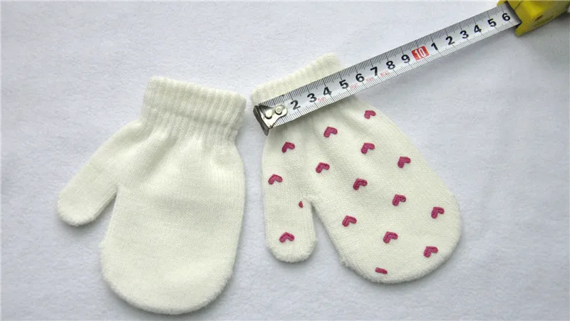 BalleenShiny Baby Knitted Gloves For Boys&Girls Solid Color Thicken Fluffy Gloves Toddler Warm Mittens Winter Accessories