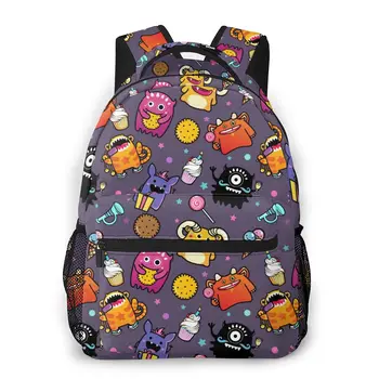 

Backpack Women Shoulder Bag For Teenage Girls Cartoon Monsters Bagpack Female Ladies School Backpack