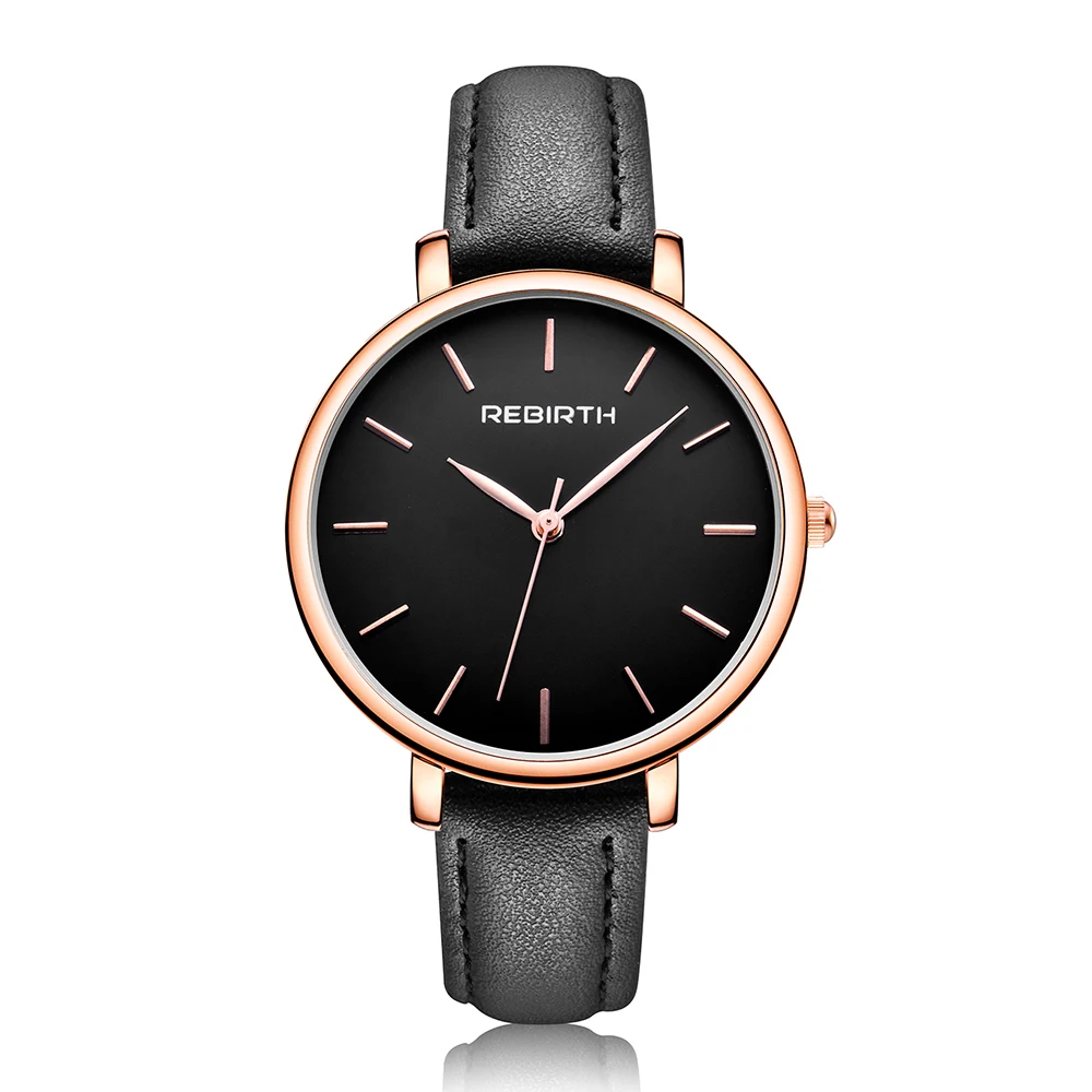 Женские часы повседневные часы брендовые Роскошные модные женские часы кожаные оригинальные часы бизнес простые классические элегантные часы - Цвет: black watch women