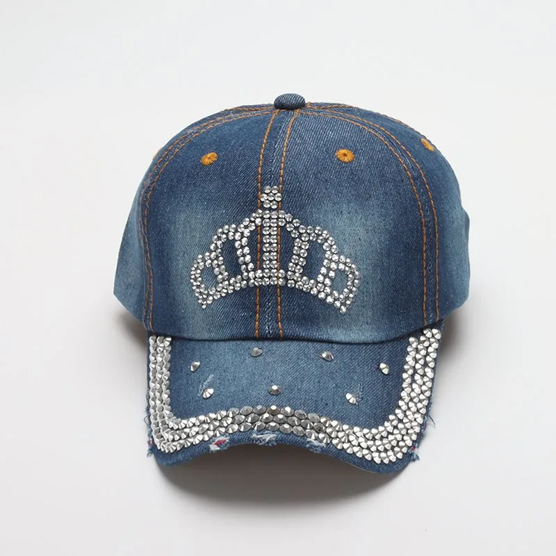 COOK Mode Kappe Frauen Frühling Sommer Hüte Für Frauen Cowboy Hut Glänzende Baseball Kappe Einstellbare Sonnenhut Sonnenschirm Denim Tuch Heißer – Detail 14