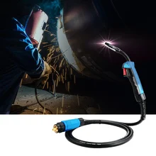 15AK газовая экранированная Сварочная горелка евро стандартный разъем 3 м с воздушным охлаждением евро коннектор сварочное оборудование