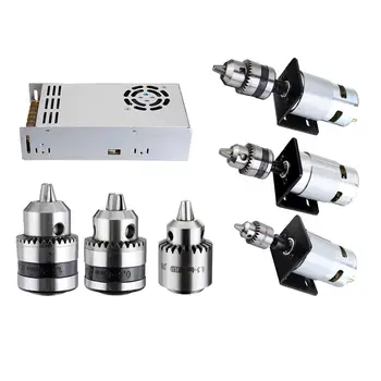 

DC 12V Lathe Press 795 Motor With Drill Chuck and Mounting Bracket or 24V 15A 360W Power Convertor Tools