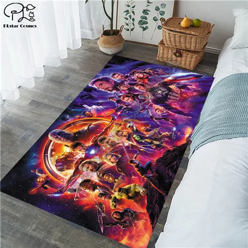New Superman/Batman/US Captain/The Avenger Carpets Soft Flannel 3D Printed Rugs Mat Rugs Anti-slip Large Rug Carpet-14 - Color: Buff