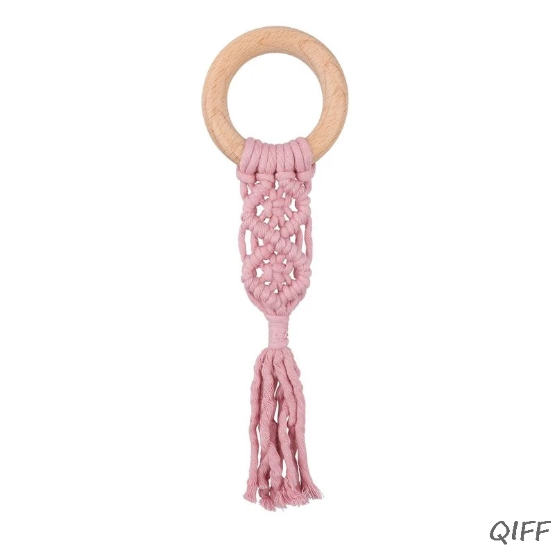 Безопасные органические деревянные Прорезыватели Boho Прорезыватели для зубов детские сенсорные игрушки подарок для душа