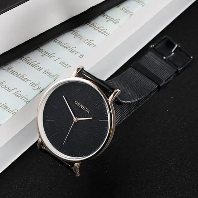 

2019 New Style MEN'S Watch Oil Pressure Corrosion Dull Polish Surface Simple Measuring Geneva MEN'S Watch Hot Sales-